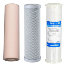 Load image into Gallery viewer, Replacement Triple Benchtop Countertop  Rainwater Tankwater sediment silver infused carbon 3-in-1 bacteria reducing filter Sentry Water Filters
