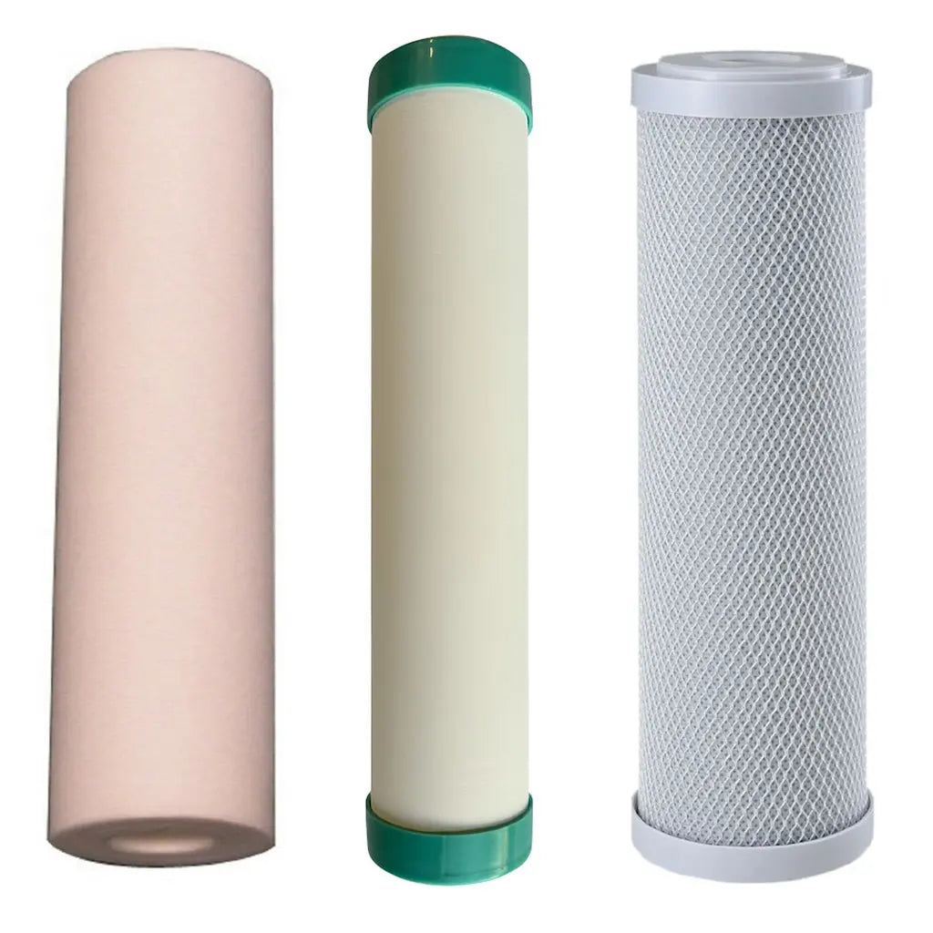 Replacement Triple Benchtop Countertop  Rainwater Tankwater sediment ceramic silver infused bacteria reducing carbon block filter Sentry Water Filters