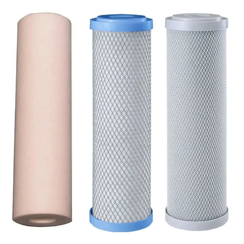 Replacement Triple Benchtop Countertop  Rainwater Tankwater sediment heavy metals reduction silver infused bacteria reducing filter Sentry Water Filters