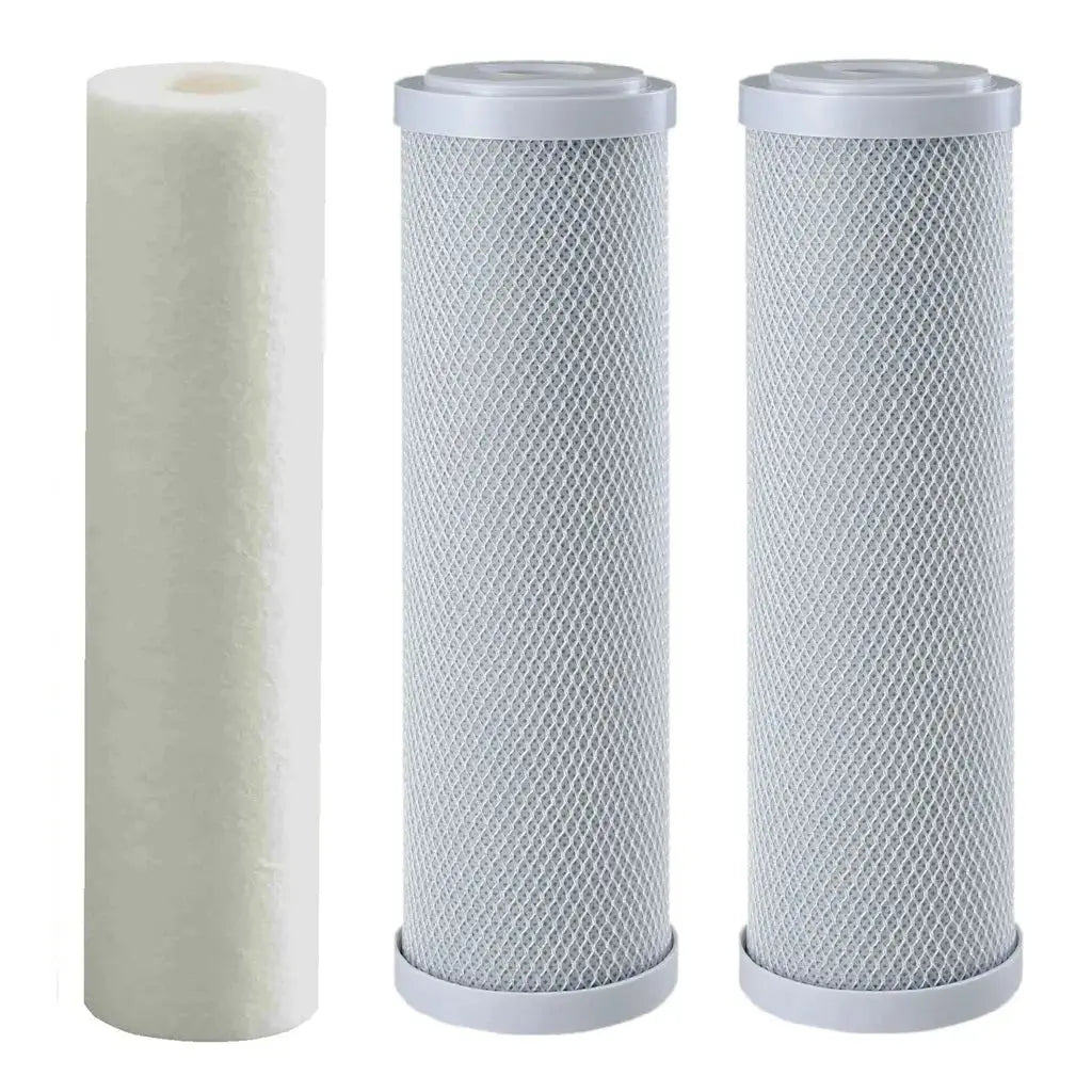 Replacement Triple Benchtop Countertop  Rainwater Tankwater zinc infused sediment silver infused bacteria reducing carbon block filter Sentry Water Filters