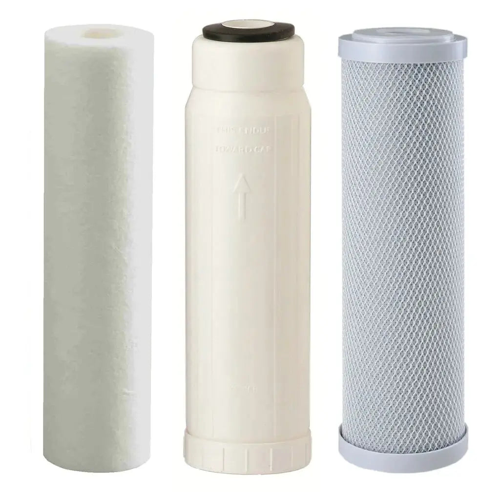 Replacement Triple Benchtop Countertop  Rainwater Tankwater zinc infused sediment hollow fibre silver infused bacteria reducing filter Sentry Water Filters
