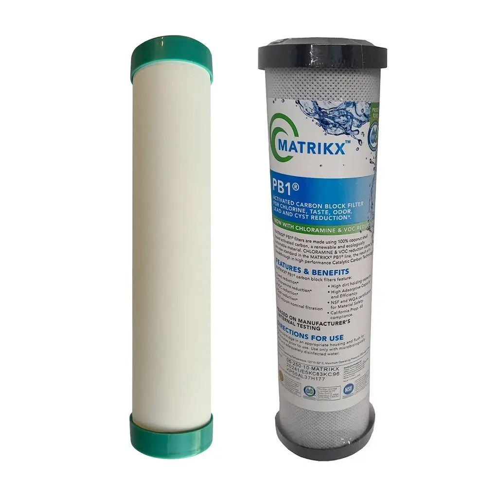 10"x2"/2.5" Sediment Ceramic Carbon PFAS PFOA Metals Water Filters