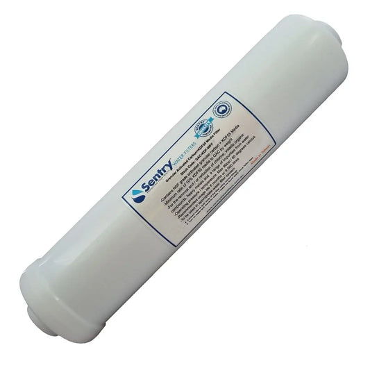 Inline KDF55 + GAC 10"x2.5" Carbon Filters | KDF Heavy Metals Water Filter AIC-K Sentry Water Filters