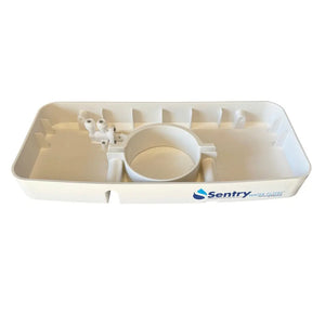 Leak Tray for Leak Detector Shut Off Device with leak stop installed example image. Detects leaks. PRV RO Filter  Sentry Water Filters