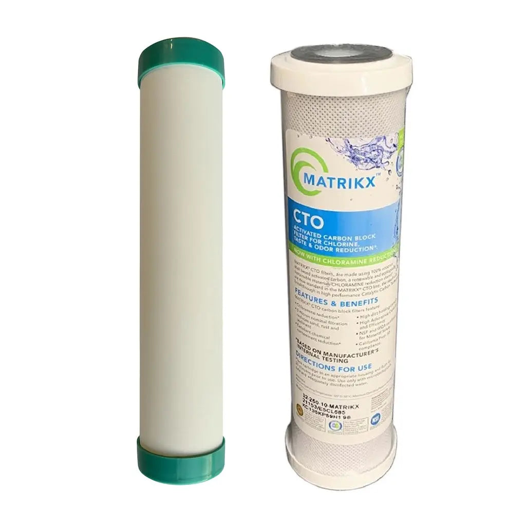 10"x2"/2.5" Sediment Ceramic Carbon PFAS PFOA Metals Water Filters