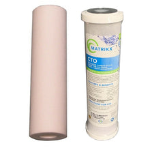 Load image into Gallery viewer, Matrikx CTO carbon block filter chlorine chloramine Chloramines pre-filters spun sediment