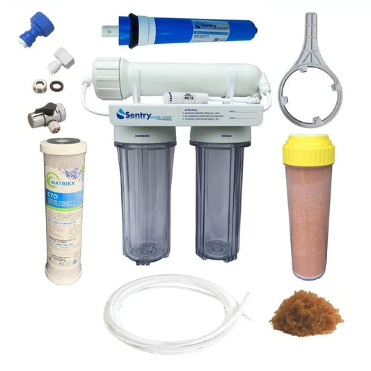 PRO3-DJ DI reverse osmosis RODI reef aquarium water filter clear