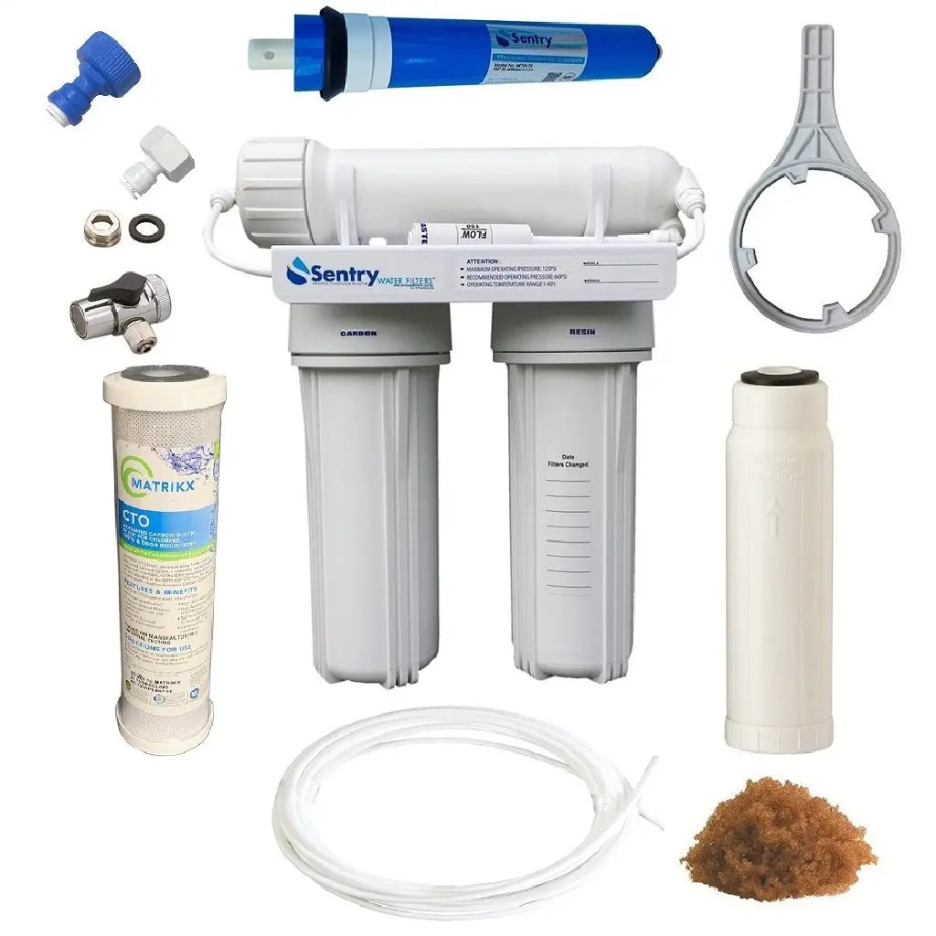PRO3-DJ DI reverse osmosis RODI reef aquarium water filter white