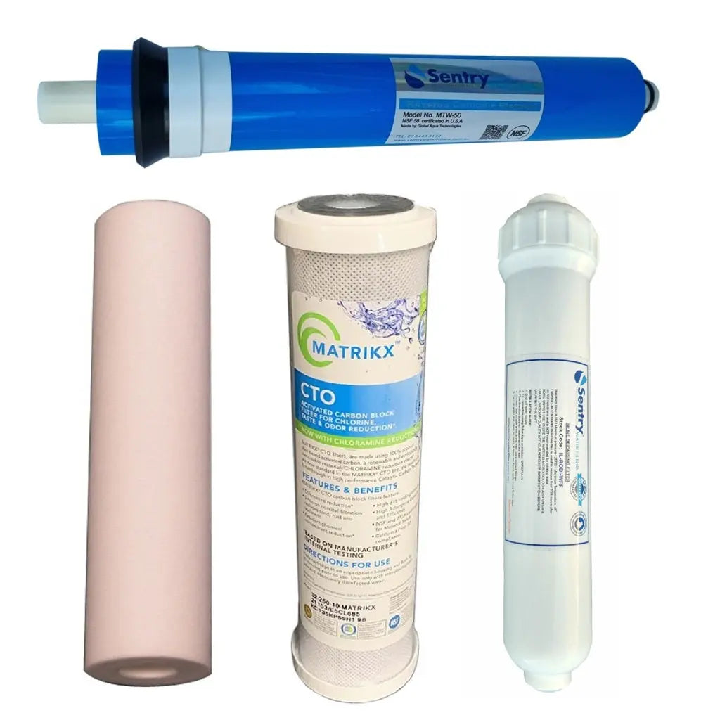 Sentry Water Filters Aquarium Fish Reverse Osmosis replacement Filter RO Membrane high volume pre-filters DI resin cartridge PRO-4