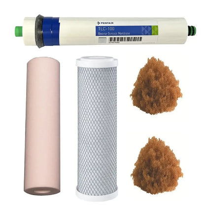 Sentry Water Filters Aquarium Fish Reverse Osmosis replacement Filter Pentek, Pentair RO Membrane standard volume pre-filters two DI resin refills PRO-4