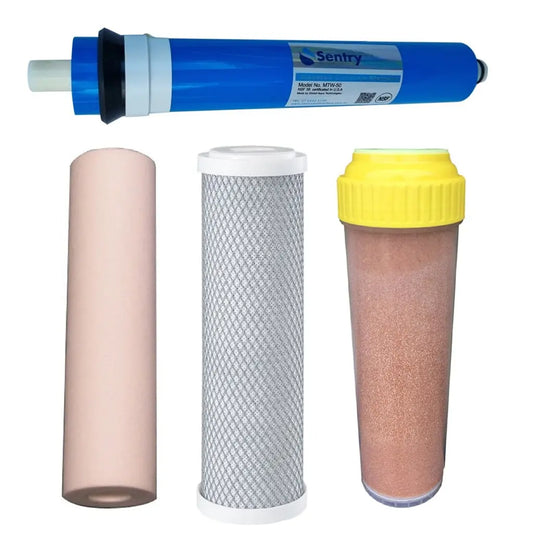 Sentry Water Filters Reverse osmosis RO filter PRO 4DJ standard volume replacement filter pack with 50gpd membrane and DI resin cartridge