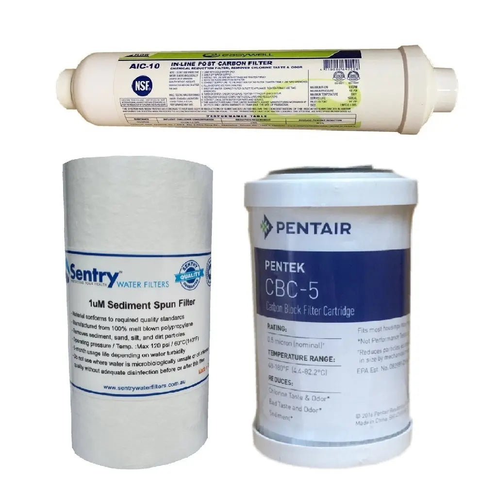 ROC4-G Sentry reverse osmosis RO filter pack easywell in-line post carbon block filters stage 4 high volume Pentair CBC