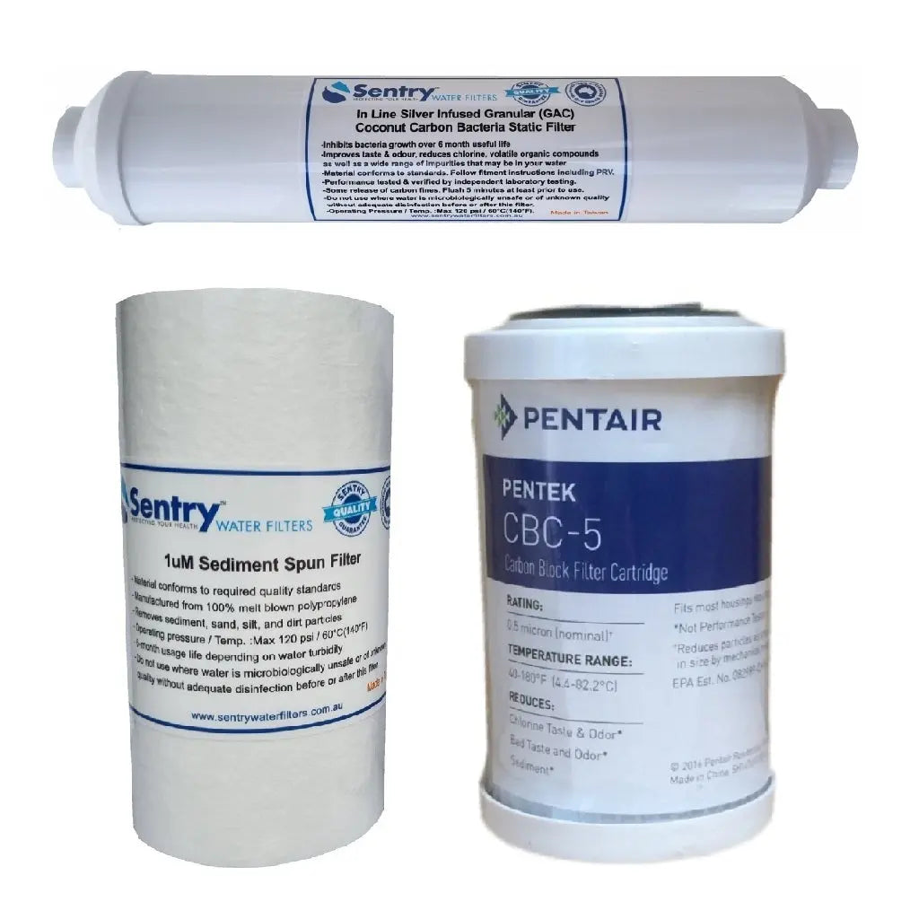 ROC4-N Sentry reverse osmosis RO filter pack antibacterial silver infused carbon block filters stage 4 high volume Pentair CBC