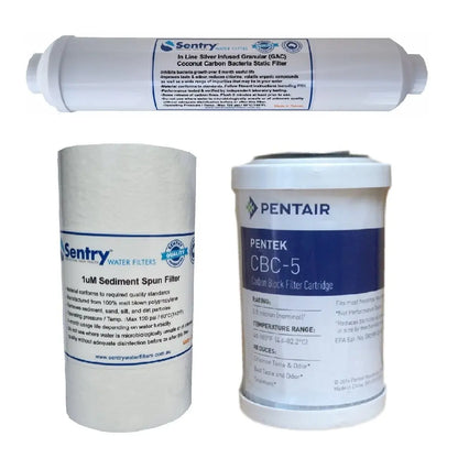 ROC4-N Sentry reverse osmosis RO filter pack antibacterial silver infused carbon block filters stage 4 high volume Pentair CBC