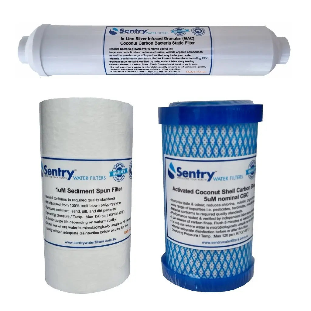 ROC4-N Sentry antibacterial silver infused carbon filters standard volume excludes RO membrane
