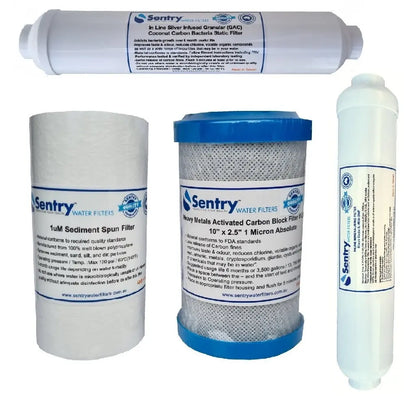 ROC5-MN Sentry post carbon block + mineralising, antibacterial filters Medium volume excludes RO membrane