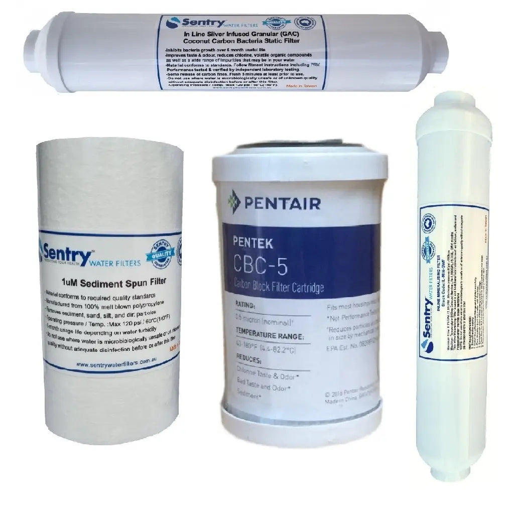 ROC5-MN Sentry post carbon block + mineralising, antibacterial filters high volume excludes RO membrane