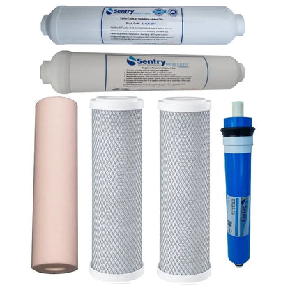 Sentry Water Filters reverse osmosis RO filter packs stage 6 replacement pack with 50gpd membrane