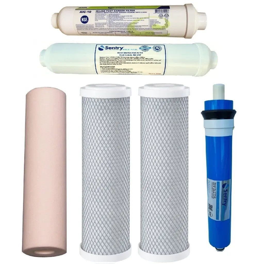 Reverse Osmosis 5-6-7 Stage RO Filter Cartridge Packs – Sentry Water ...