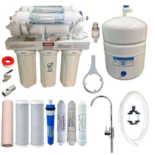 Load image into Gallery viewer, Full Reverse osmosis image including filters and fitment parts