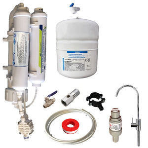 Sentry Water Filters ROI compact in-line filtration system complete installation kit image with ONE 5L reverse osmosis pressurised water tank