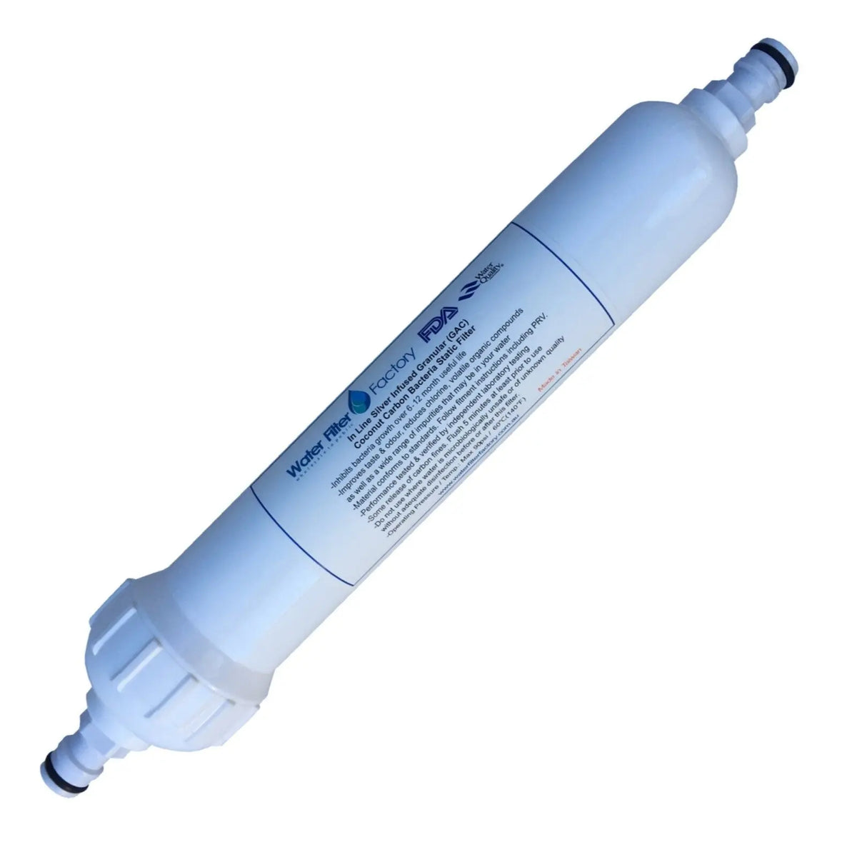 Refillable Caravan, Boat & Camping Water Filter + 450g Silver Infused Carbon GAC