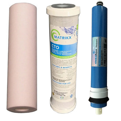 Reverse Osmosis Water RO Filters High Volume Carbon Filter 50GPD Membrane PRO-3