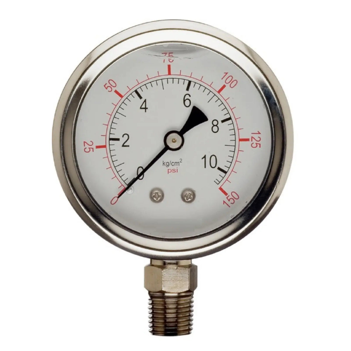 1/2" Water Pressure Reducing PRV + Non Return Valve + 300psi Oil Pressure Gauge