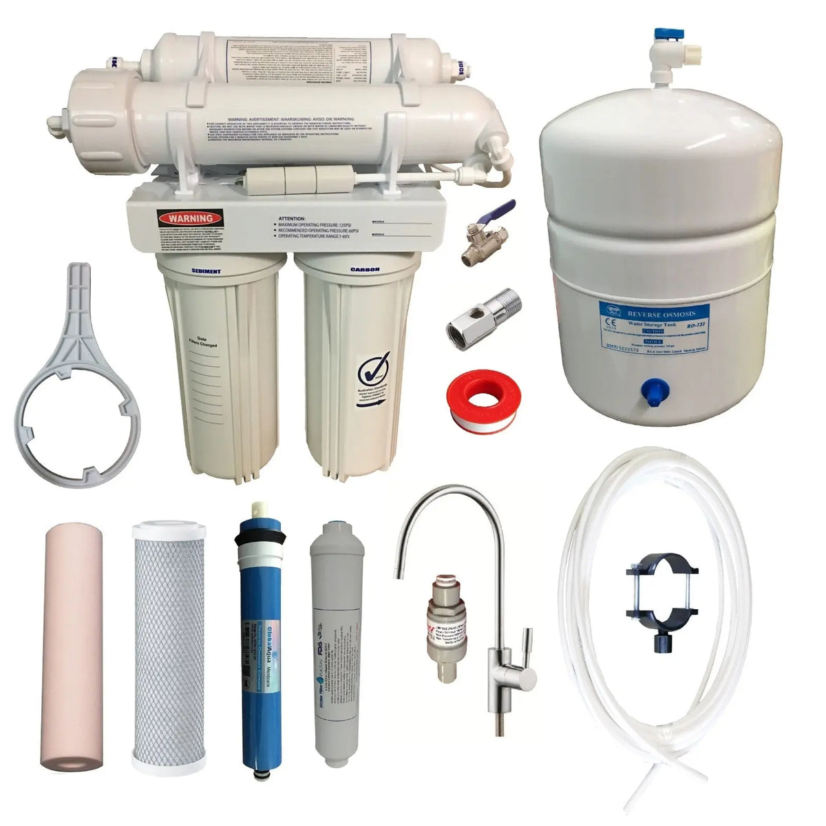 Reverse Osmosis Water Filters + Silver Carbon Anti-Bacterial Post Filter RON-4-N