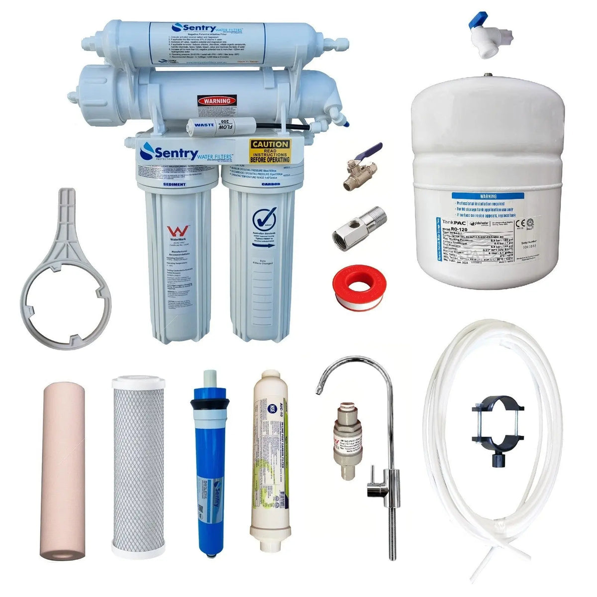 Reverse Osmosis Water Filter | Full Kit RO Membrane + Filters + 5L Tank RON-4-G