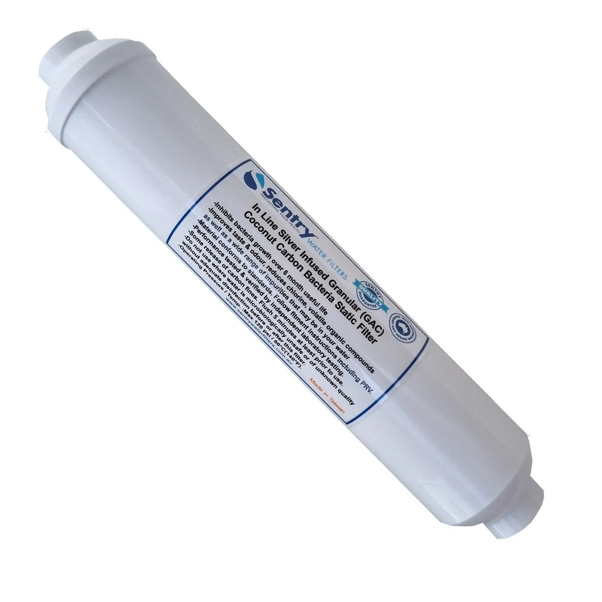 In Line Silver Infused Carbon Water Filter | Anti Bacterial Inline GAC Filters