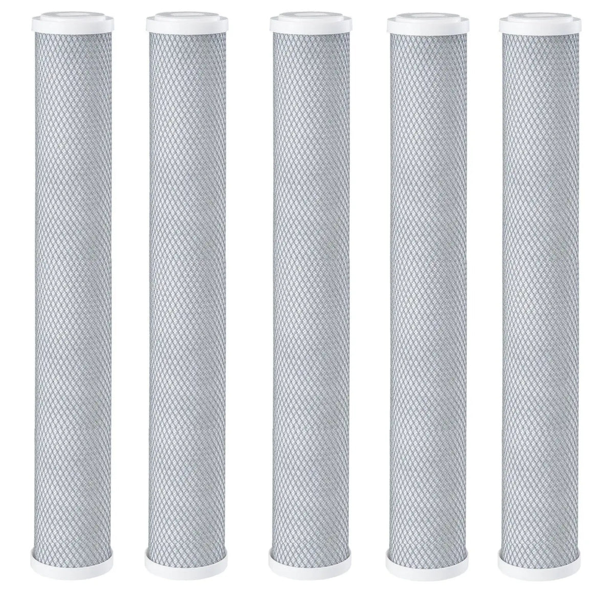 5x 20x2.5 Activated Coconut Carbon Block Water Filters 0.5 Micron Nominal Filter