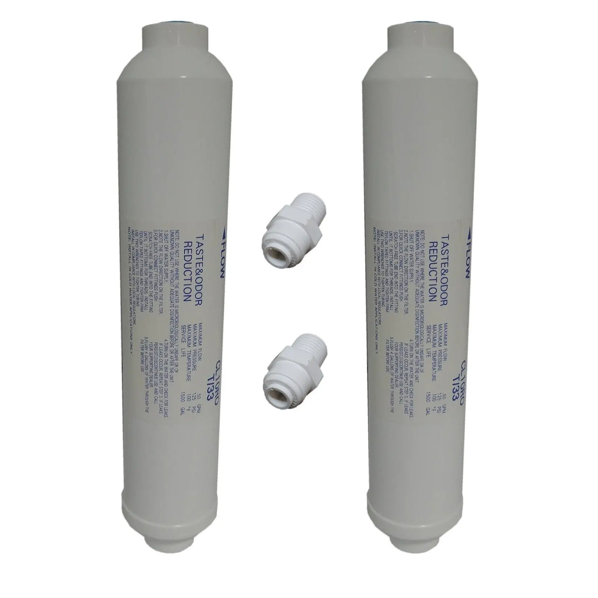 2x In Line Carbon Fridge Water Filters Inline Filter Samsung Westinghouse LG QF