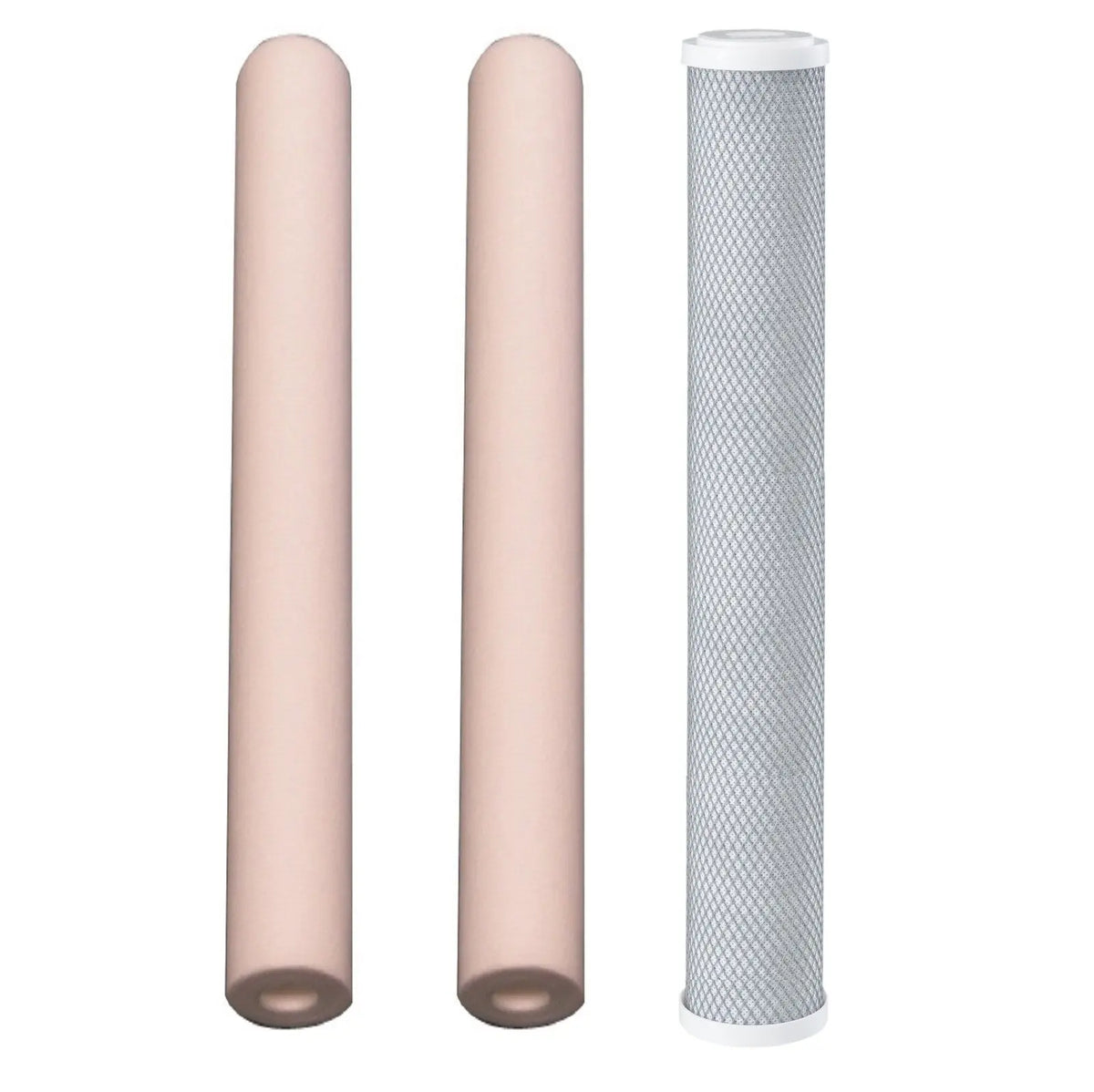 20"x2.5" 2x Spun Sediment Water Filters + 5uM Carbon Reverse Osmosis Pre-Filter