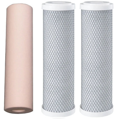 Water Filter Counter | Bench Top + 3x Filters | Sediment + Carbon CT-3-SCC
