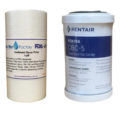 Caravan, Boat or Mobile Home Water Filters + Pentek 0.5uM Carbon Block Filter