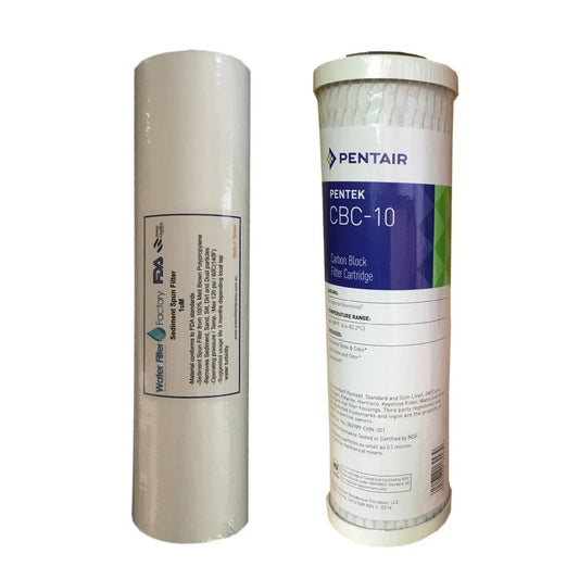 0.5 Micron Filter | Pentek CBC-10 Carbon Block + 1uM Sediment Water Filters