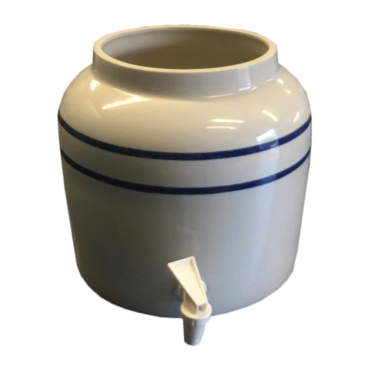 Ceramic Crock Dispenser | Lead Free Bottled Water Well | Funnel Filters Fit