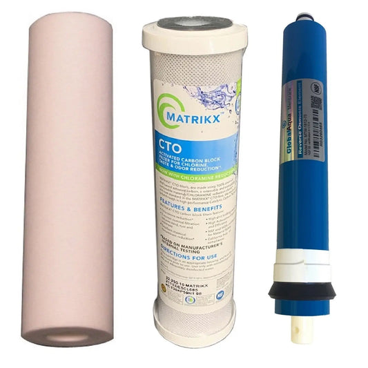 Reverse Osmosis Water RO Filters High Volume Carbon Filter 75GPD Membrane PRO-3