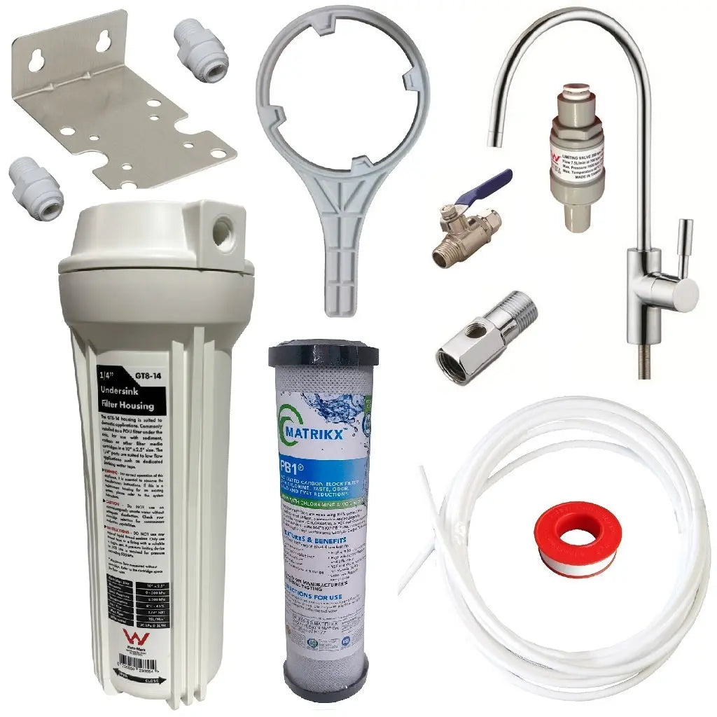 Single Under Sink Chemical Water Filter Undersink Drinking Water Filters Chlorine Sentry Water Filters