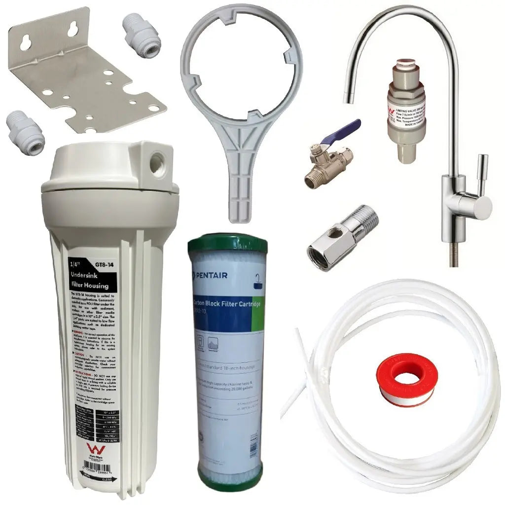 Single Under Sink Chemical Water Filter Undersink Drinking Water Filters Chlorine Sentry Water Filters