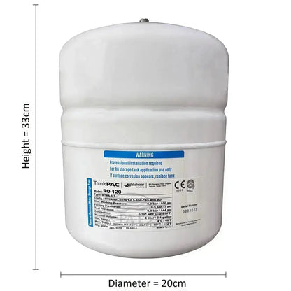 Tank RO reverse osmosis water filter pressurised buffer storage 5 litre