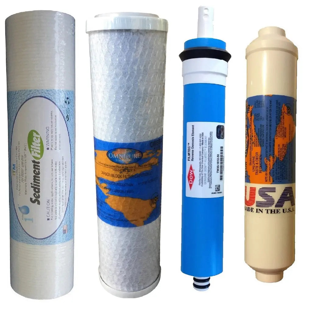 URO-4+5-G Reverse Osmosis USA Water Filter + DuPont FilmTec RO Membrane Filters Sentry Water Filters + Reverse Osmosis