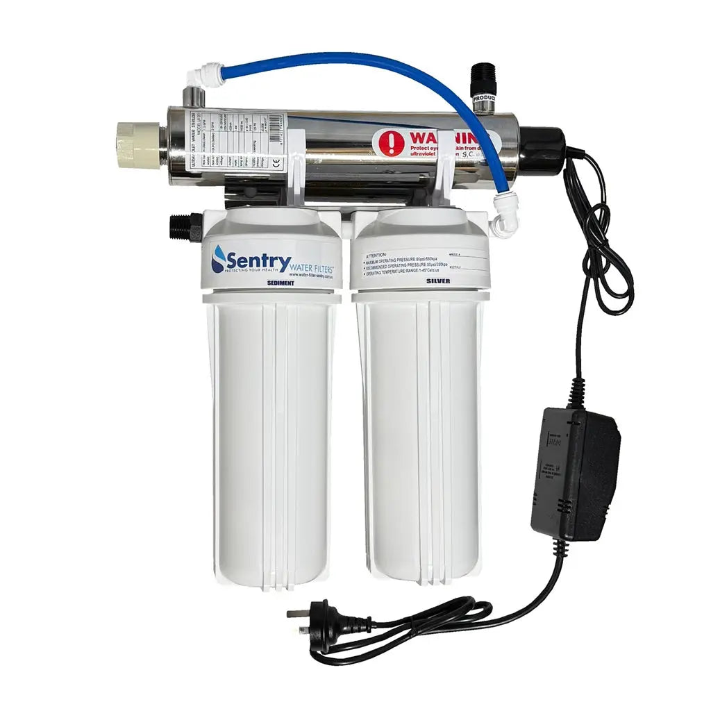 Sentry Water Filters direct flow 14w UV ultra violet tank water sterilising system with non-watermark housings 