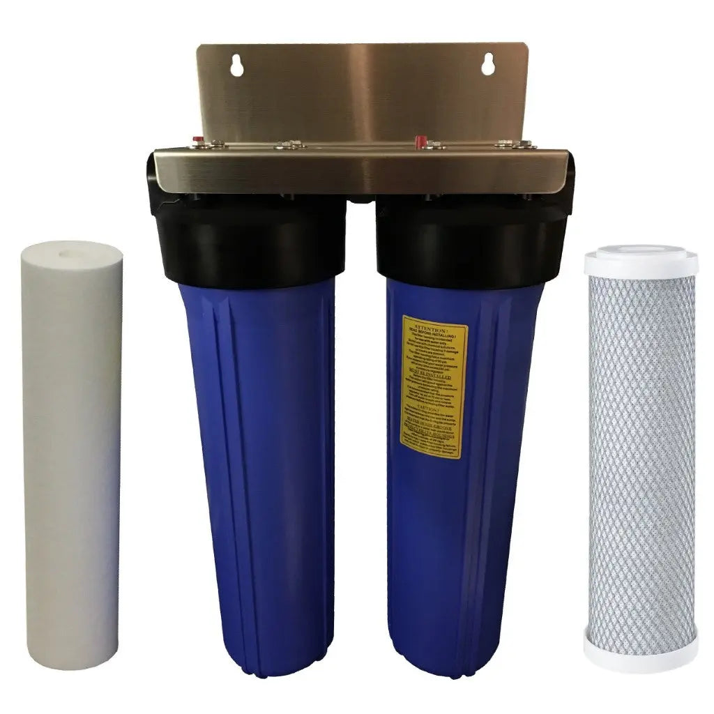 BB Big blue twin 20"x4.5" tank water filter SS sediment carbon