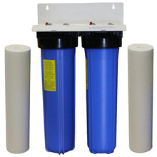 Load image into Gallery viewer, Big Blue 20 Inch 20x4.5 Twin Tank With Spun Sediment Filters Sentry