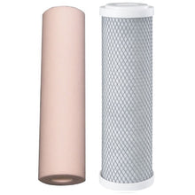 Load image into Gallery viewer, 1x 10&quot;x2.5&quot; 1uM sediment + 1uM coconut shell activated carbon block filters