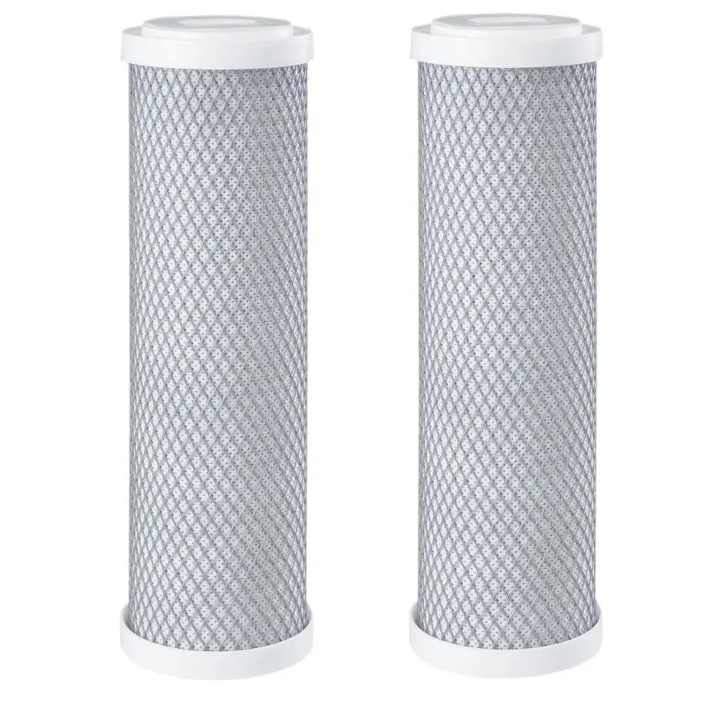 2x 10"x2.5" coconut shell activated carbon block CBC filters
