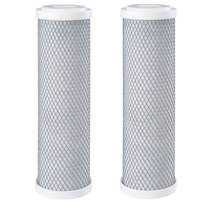 2x 10"x2.5" coconut shell activated carbon block CBC filters