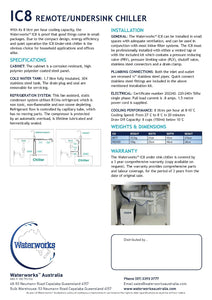 Waterworks IC8 remote under sink chiller page 2